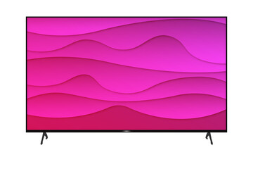 Sticker - Illustration of ultra high definition monitor isolated on a white background. High-Resolution TV.