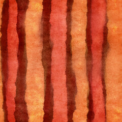 Wall Mural - red orange abstract stripes watercolor seamless pattern texture for digital art graphic design and backgrounds