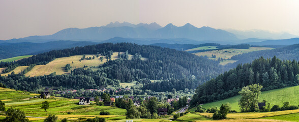 Sticker - Panoramic view at Tatra Mountains