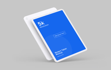 Wall Mural - tablet mockup | fully editable file, replaceable screen, separated shadow and background