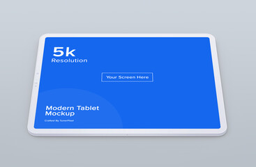 Wall Mural - tablet mockup | fully editable file, replaceable screen, separated shadow and background