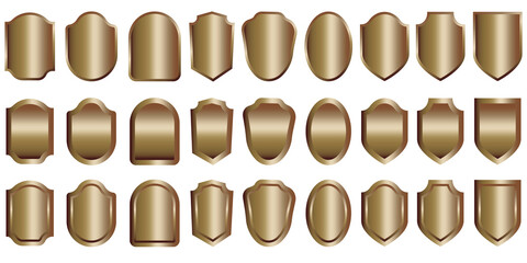 Poster - Shield icon set. Protection icon. Security vector icon. Vector illustration. Stock image.