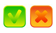 © Oxana - Check mark and cross mark. Isolated web icons.