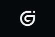 GJ logo letter design on luxury background. JG logo monogram initials letter concept. GJ icon logo design. JG elegant and Professional letter icon design on black background. G J JG GJ