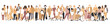 © Stafeeva - Multicultural group of families. Flat vector illustration.