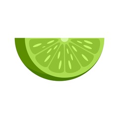 Poster - Lime piece icon flat isolated vector