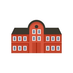 Poster - university icon flat isolated vector