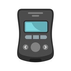 Sticker - Diabetes glucometer icon flat isolated vector