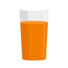 Sticker - Fresh carrot juice icon flat isolated vector