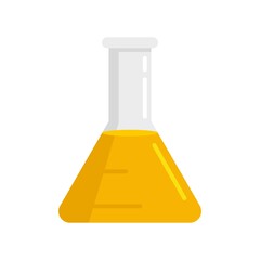 Poster - Medical flask icon flat isolated vector