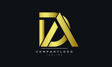 Abstract Letter Initial DA AD Vector Logo Design Template