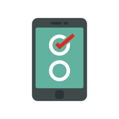 Poster - Service checklist icon flat isolated vector