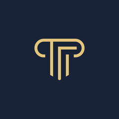 Poster - TP initial logo line abstract
