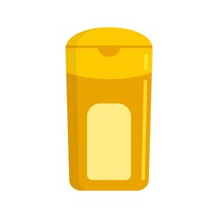 Poster - Sunscreen cream bottle icon flat isolated vector