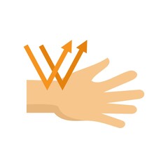Poster - Uv hand protection icon flat isolated vector