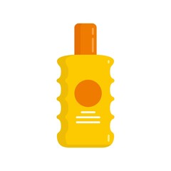 Poster - Lotion uv cream bottle icon flat isolated vector
