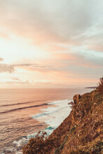 Vertical Shot Of The Sea Taken From Byron Bay Lighthouse