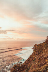 Poster - Vertical shot of the sea taken from Byron Bay Lighthouse