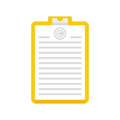 Poster - Franchise clipboard icon flat isolated vector
