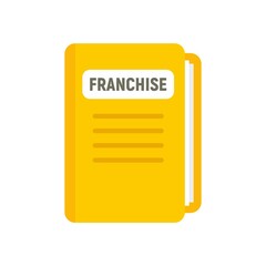 Poster - franchise file folder icon flat isolated vector