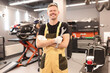 © megaflopp - Portrait of foreman with wrench in his hands in car repair shop