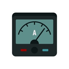 Poster - amperemeter icon flat isolated vector