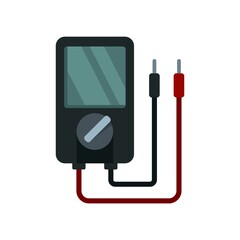 Poster - Multimeter icon flat isolated vector