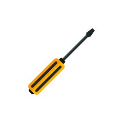 Poster - electric screwdriver icon flat isolated vector