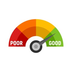 Poster - Good scale score icon flat isolated vector