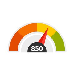 Poster - Good meter scale icon flat isolated vector