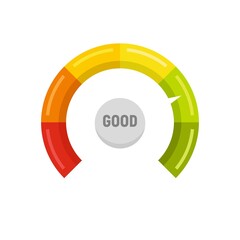 Poster - Good level scale icon flat isolated vector