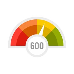 Poster - Benchmark level icon flat isolated vector