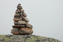 Stone Cairn On A Way To Kjerag Mountain, Norway