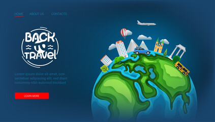 Poster - Back to travel banner template
