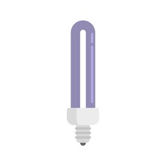 Poster - fluorescent lamp icon flat isolated vector