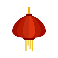 Poster - Decor chinese lantern icon flat isolated vector