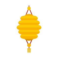 Poster - Wedding chinese lantern icon flat isolated vector