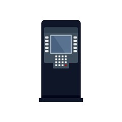 Sticker - Finance atm icon flat isolated vector