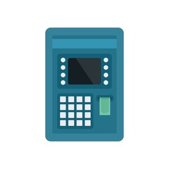 Poster - Atm pin code icon flat isolated vector