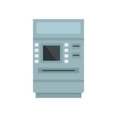 Poster - Cash atm receipt icon flat isolated vector