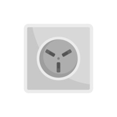 Poster - type h power socket icon flat isolated vector