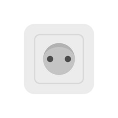Poster - belgium power socket icon flat isolated vector