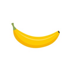 Poster - Organic banana icon flat isolated vector
