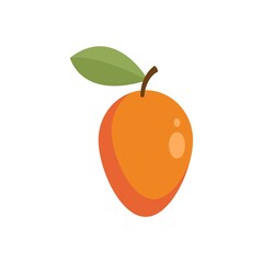 Poster - Exotic eco mango icon flat isolated vector