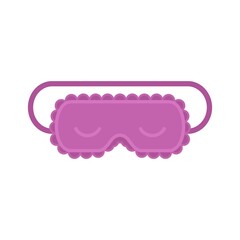 Wall Mural - Sleeping mask icon flat isolated vector