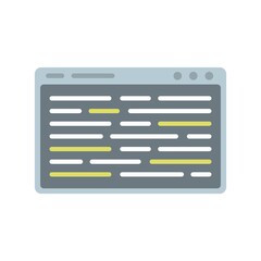 Poster - Web page machine learning icon flat isolated vector
