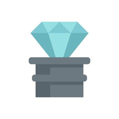 Poster - Diamond video game prize icon flat isolated vector