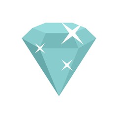 Canvas Print - Shiny game diamond icon flat isolated vector