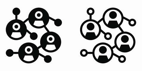 Fototapete - Social network icon. Community of people. Association of people. Commonwealth. Communication between people. Illustration of communication partners. Vector icon.