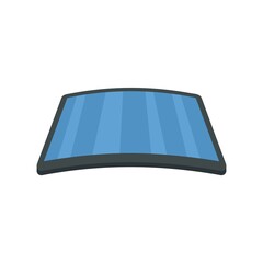Poster - computer flexible screen icon flat isolated vector